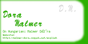 dora malmer business card